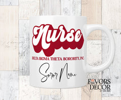 Personalized Delta Sigma Theta Nurse Mug