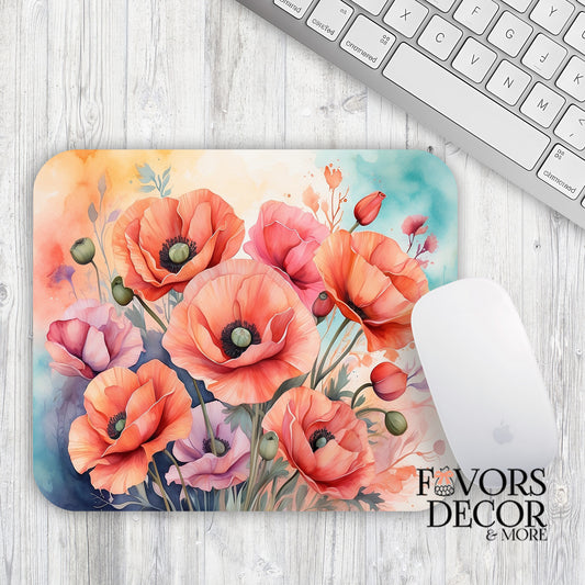 Poppies August Birth Flower Mouse Pad