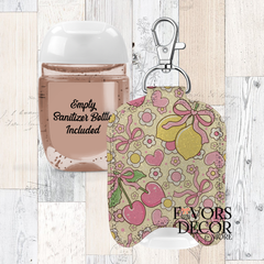 Hand Sanitizer Holder – Custom Printed Glitter Fabric Includes Empty Bottle