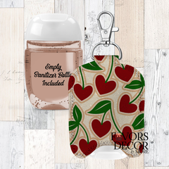 Hand Sanitizer Holder – Custom Printed Glitter Fabric Includes Empty Bottle
