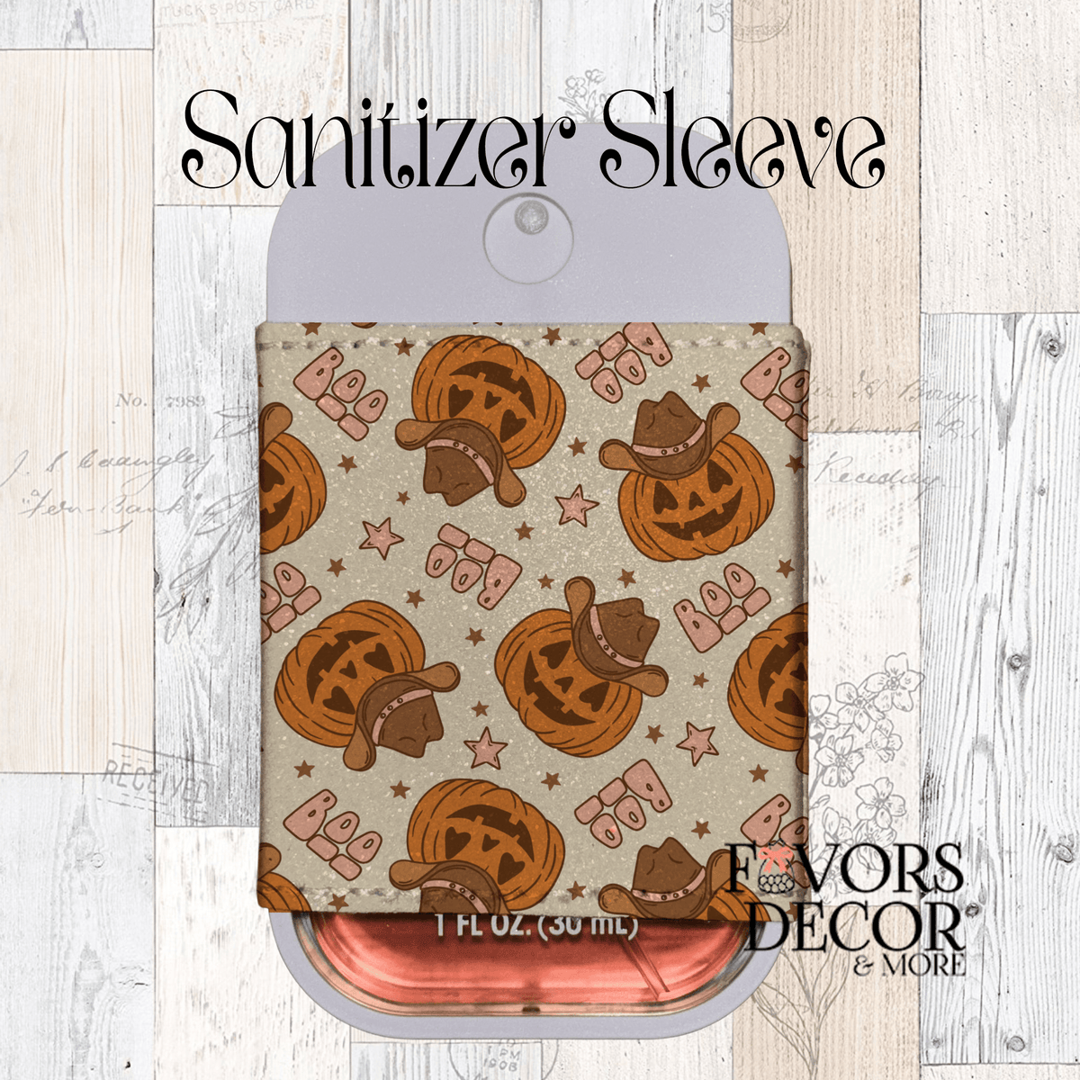 Spray Sanitizer Holder - Howdy Pumpkins - Favors Decor and More