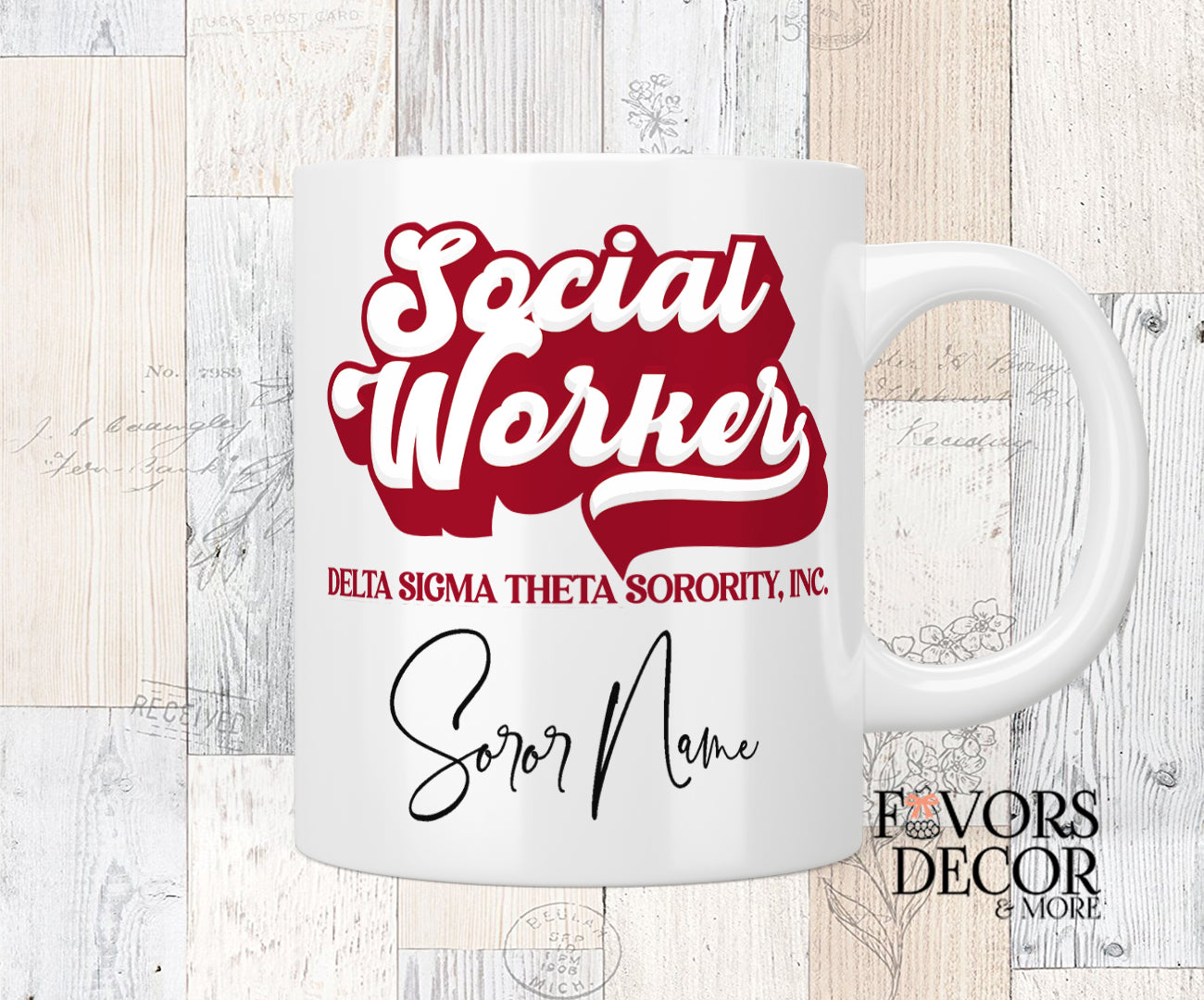 Mug Social Worker Personalized Mug - Delta Sigma Theta Sorority