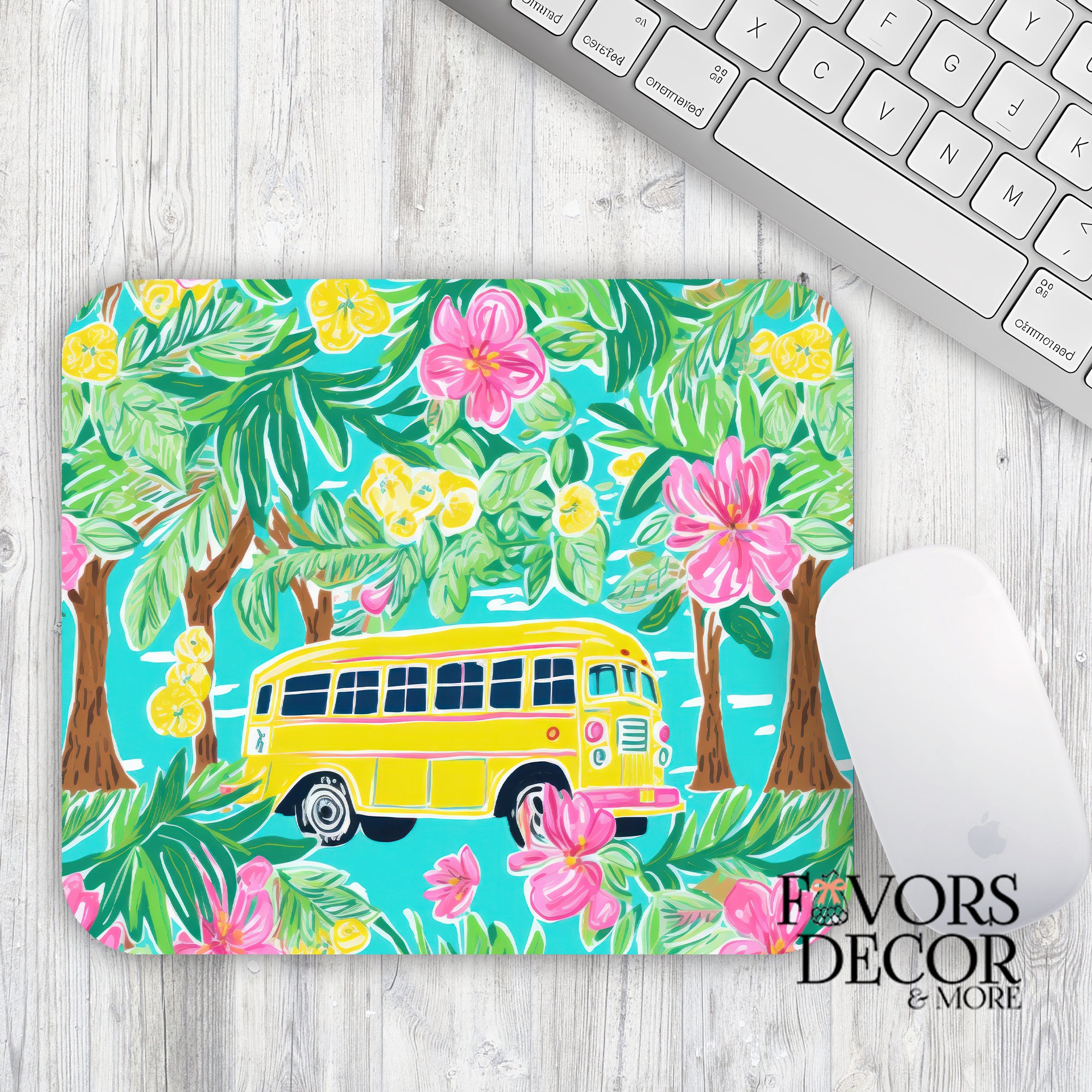 Tropic School Ride Mouse Pad | Favors Decor and More