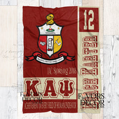 Blanket Color Block Personalized Kappa Alpha Psi Fraternity - Favors Decor and More