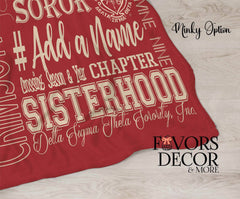 Blanket Subway Art Personalized Delta Sigma Theta Sorority - Favors Decor and More