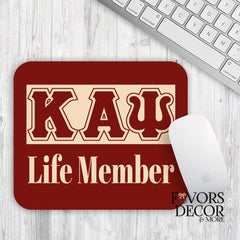 Mouse Pad - Kappa Alpha Psi Life Member - Rectangle - Favors Decor and More