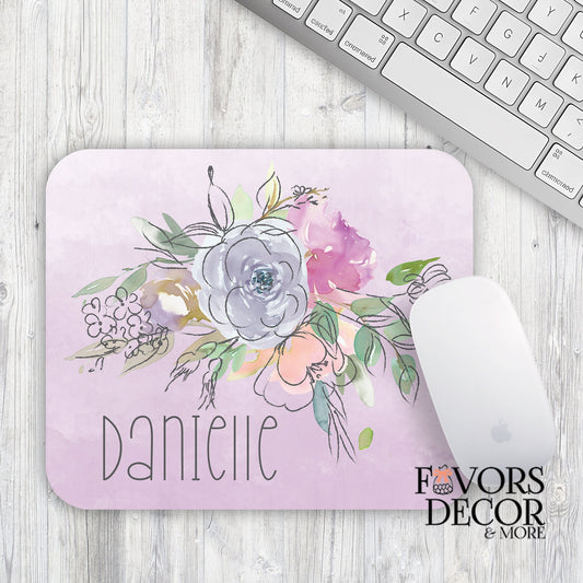 Mouse Pad - Passion Doodle Sketch Edges Personalized - Rectangle - Favors Decor and More