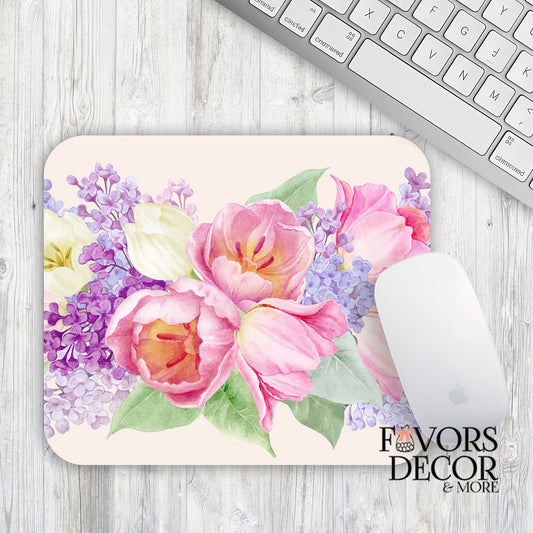 Mouse Pad - Spring Fling Floral Bouquet - Rectangle - Favors Decor and More