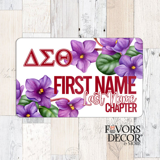 Name Badge (Magnetic) Delta Sigma Theta 3.25 l x 2 w - Favors Decor and More