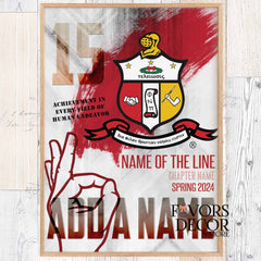 Poster - Personalized Crossing Keepsake Kappa Alpha Psi Shield - Favors Decor and More