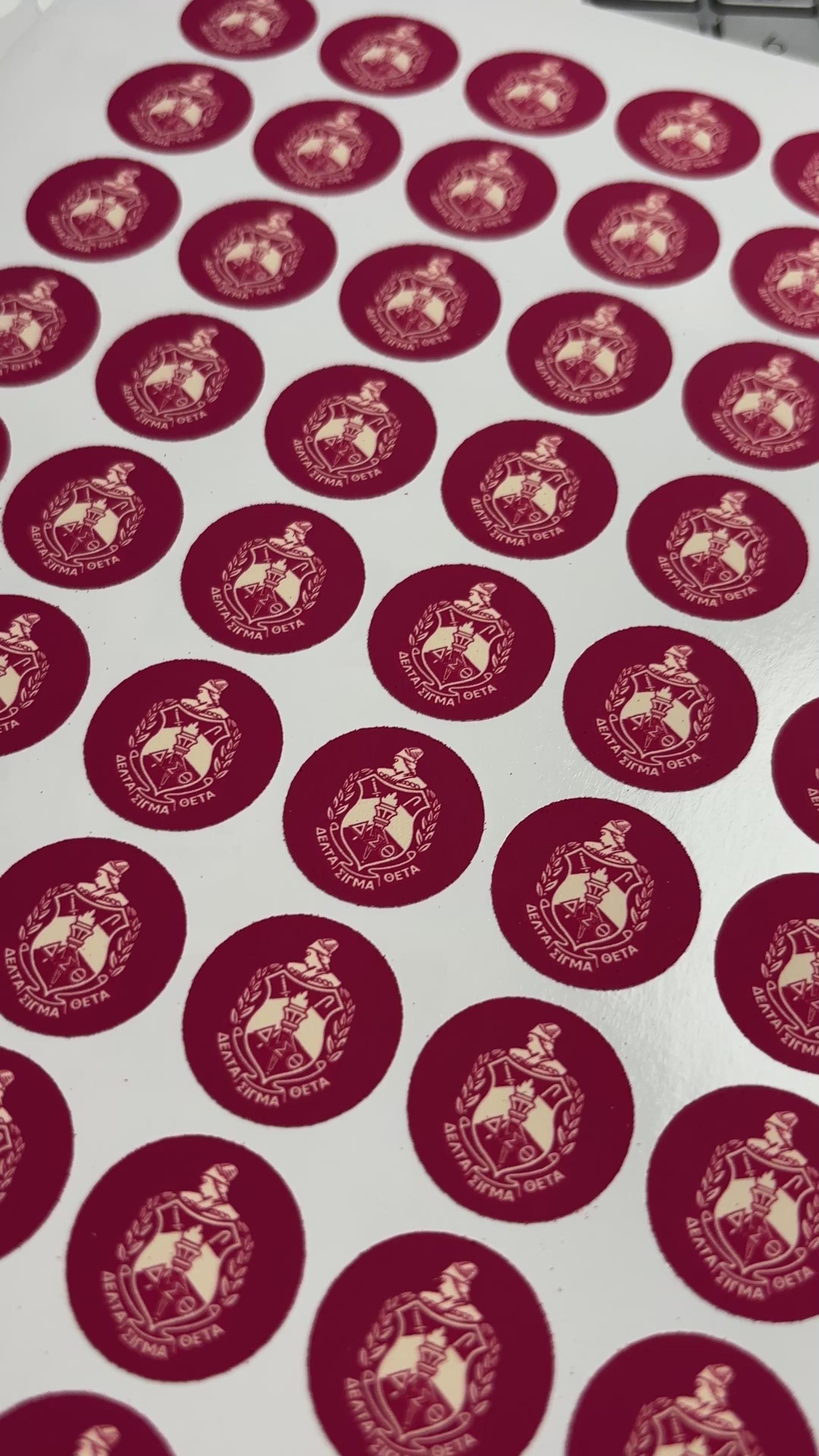 Labels - Mint Candy, Chocolate Kisses | Delta Sigma Theta Shield 88 per sheet