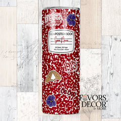 Tumbler Composition Notebook and Stickers - Delta Sigma Theta - Favors Decor and More